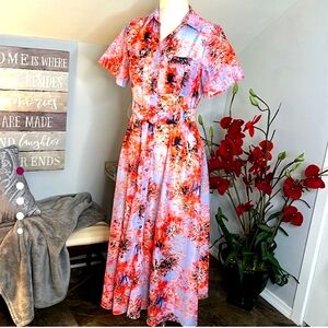 Floral Print Midi Dress